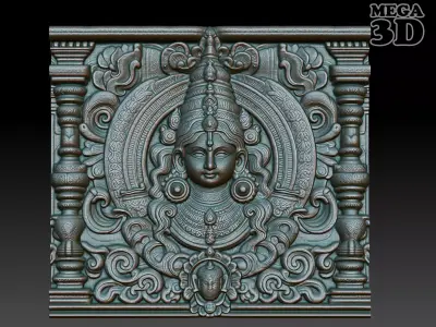 Indian Temple Wall basrelief 10 240614 3D print model