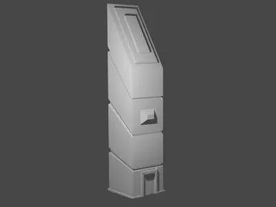 Low - poly set of towers Low-poly 3D model