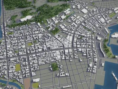 Kagoshima  Low-poly 3D model