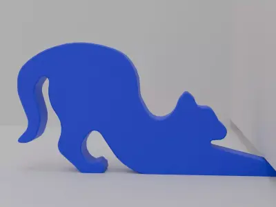 Door Stop Cat Shaped Charlie  Free 3D model