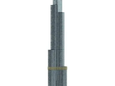Burj Khalifa Low-poly 3D model
