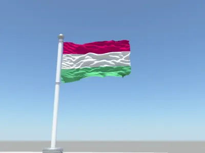 Hungary flag 3D model