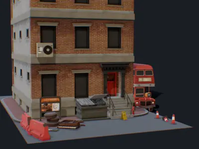 Forsaken City Tiny Pack Low-poly 3D model