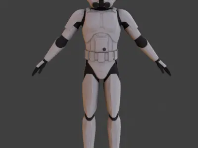 TK-Trooper Low-poly 3D model