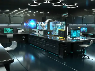 Sci Fi Interior laboratory 3D model