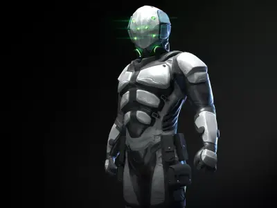 Character Scifi Recon Low-poly 3D model