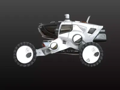 Futuristic Space Truck STL Planet Explorer Vehicle 3D print model