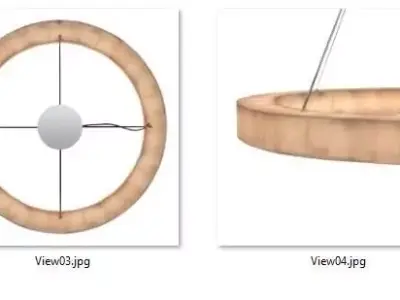 Rivage Round Chandelier 40in 3D model