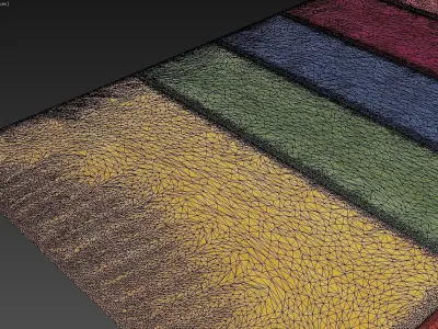 Carpet rainbow rug 3D model
