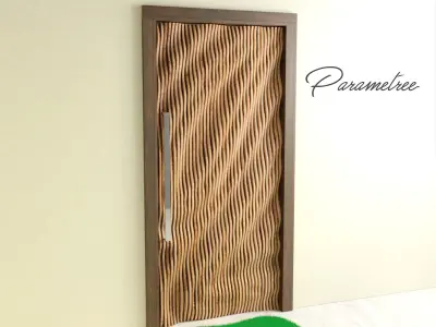 Parametric Door-01 DXF files cnc plans 3D model