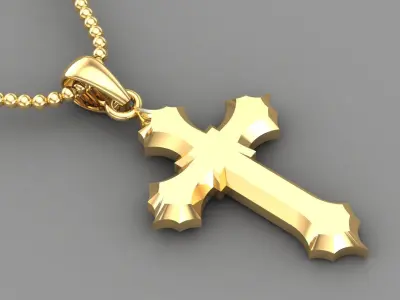 Light Gold Cross New Design  CP 20 3D print model