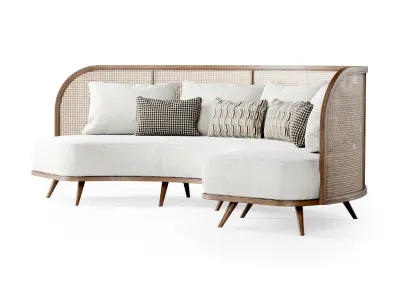 Garden round sofa R156 3D model