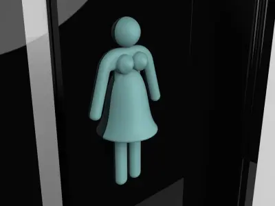 TOILET SIGN 3D 3D print model