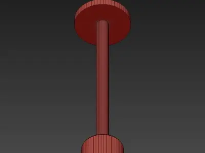 Fulcrum different pendant lights in gold 3D model