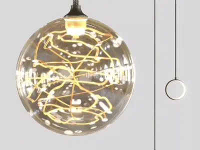 Hanging ceiling lamp OFELIA black Lampatron 3D model 3D model