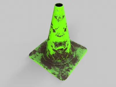 Traffic Cone V1 - 004 Low-poly 3D model