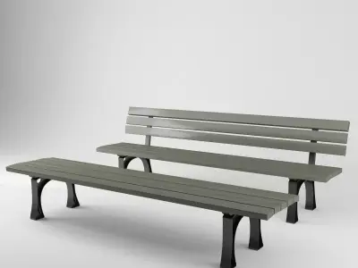 Urban Public Benches - city of Munich 3D model