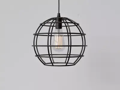 Cage Pendant Light 08 3D model