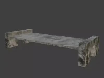 Concrete culvert bridge Low-poly 3D model