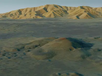 Craters of Moon National Monument Landscape 3D model