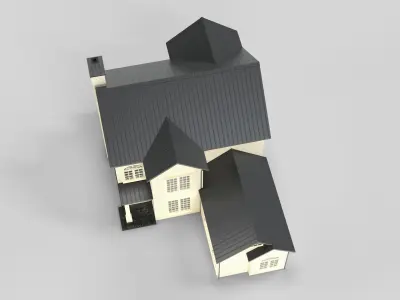 Cottage House Design 18T5  Low-poly 3D model