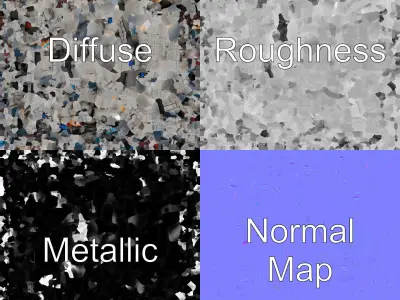 Burnt-Out Police Station Architectural model pack Low-poly 3D model