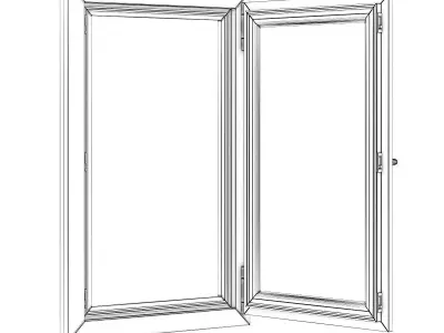 Plastic Window 700mm x 1120mm 3D model