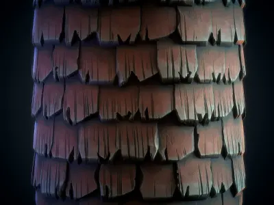 Roof tiles Stylized - VOL 03 -  SBsar - Maps Texture