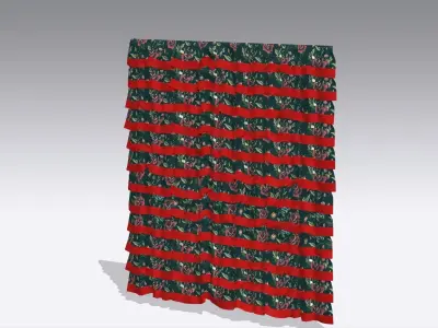 Curtain Low-poly 3D model