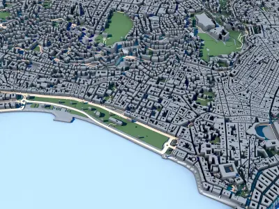 Naples City Italy Historic Italian Architecture  3D model