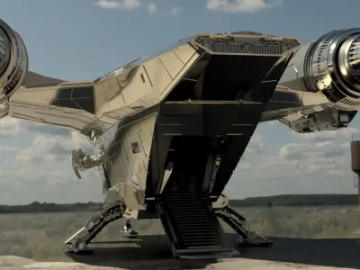 Mandalorian ship Razor Crest 3D print model