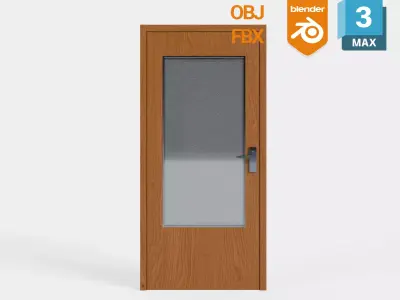 Modern Wood Door Free 3D model purchase