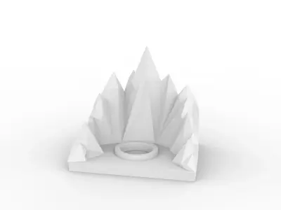 Mountain Range Candle Holder 3D Print Model 3D print model