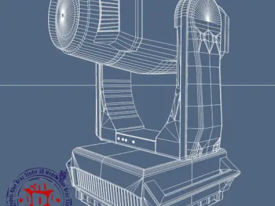 Flight case with Spot moving heads 3D model