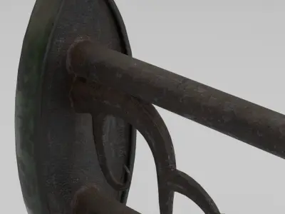 Medieval Herbalist Stylised Sign Low-poly 3D model