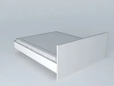 Bed DOORS HLOZ 160 BRW Milano Oak 3D model