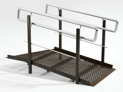 Ramp with rail 3D model