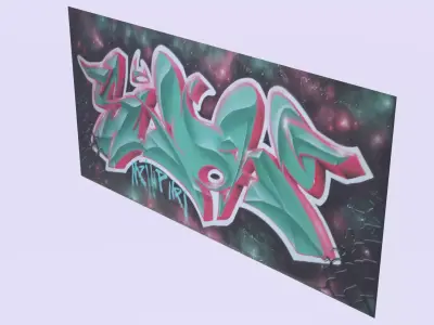 Graffiti wall XXIV 3D model