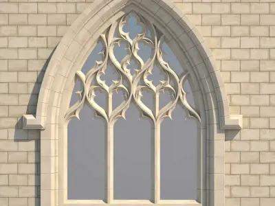 Gothic Window Type 1 model 3D model
