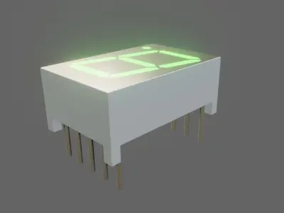 Display 7 segments - Electronics Parts Low-poly 3D model