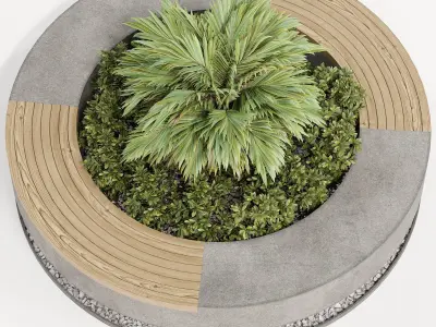 Bench set 04 3D model