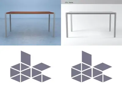 Exo table with two different logos Free 3D model