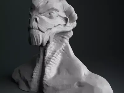 Alien Bust 3D model
