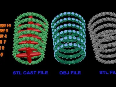 Diamond Share Prong Infinity Band 2mm Mix Size 3D print model