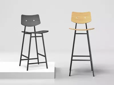 1960 Barchair 3D model