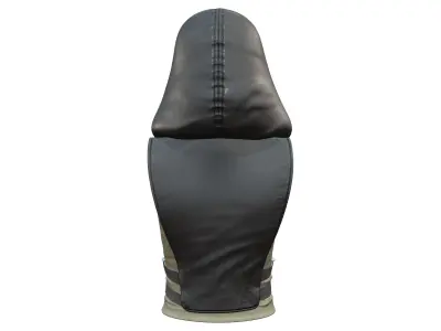 Hooded Mask Sleeveless Rebellion Top Low-poly 3D model