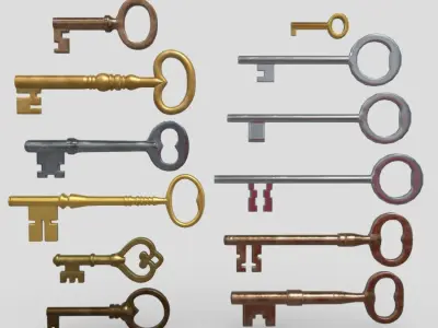 Key Pack Low-poly 3D model