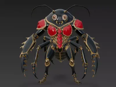 Insect Carapace Demon 3D model