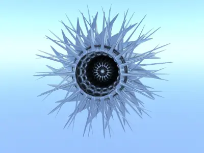 Spaceship Drilling Machine Sci-Fi 3D LowPoly 3D model