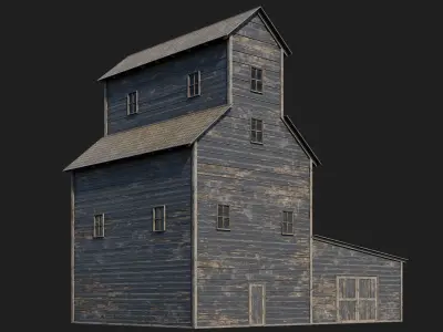 89-90-91-92 - Farm Buildings 4K PBR GameReady Low-poly 3D model